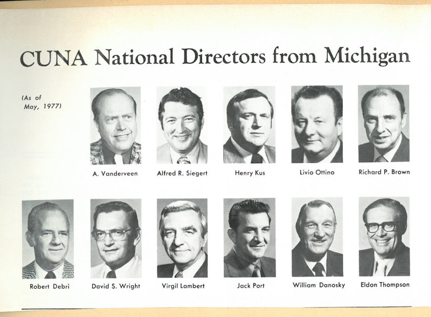 CUNA National Directors from Michigan.