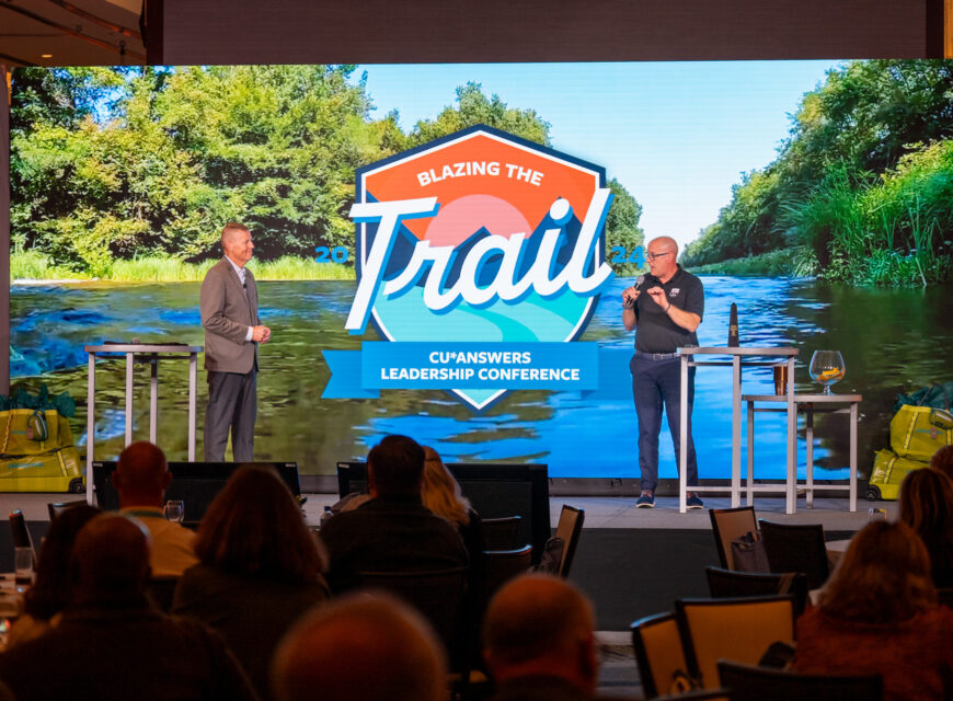 CEO of start-ups The Finest FCU and New Jersey State PBA FCU, Keith Stone, shares his thoughts with the audience on the importance of being an outspoken advocate for credit unions as he accepts the Spirt of CU*Answers Entrepreneur Award. 