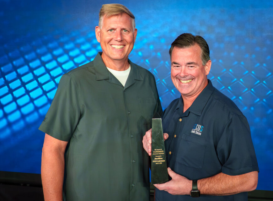 CU*Answers CEO Geoff Johnson and Focus Credit Union CEO Dean Wilson