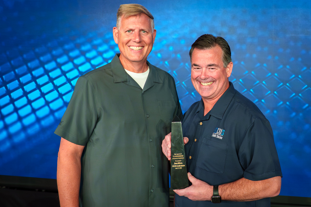 CU*Answers CEO Geoff Johnson and Focus Credit Union CEO Dean Wilson