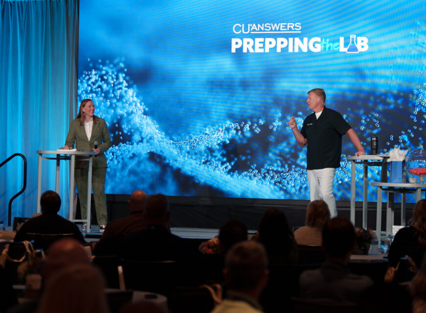 Core UI Manager Amanda Grieves and CEO Geoff Johnson